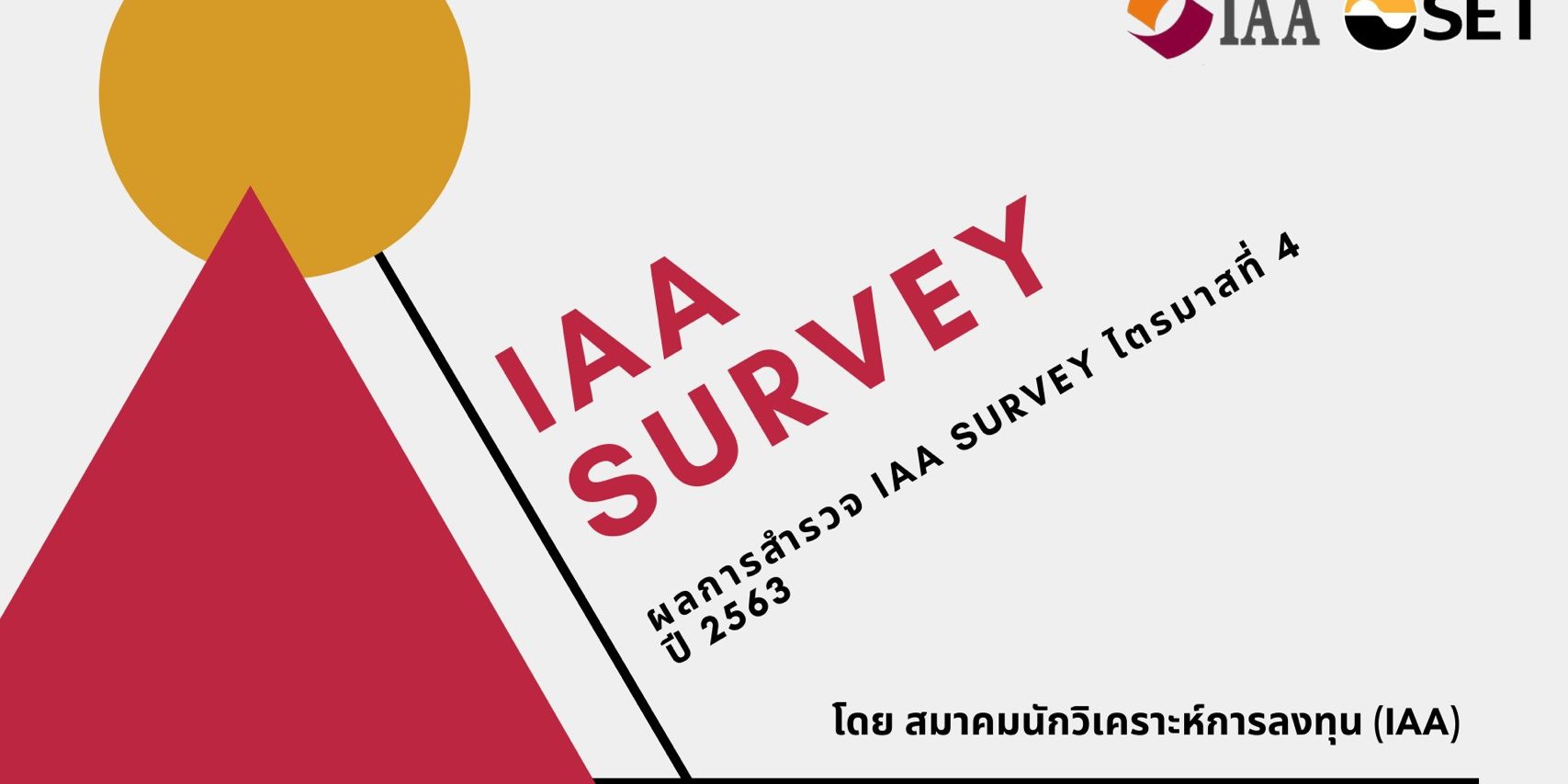 IAA Survey ไตรมาสที่ 4/2563 สรุปผลสำรวจความเห็นนักวิเคราะห์ต่อทิศทางการลงทุน